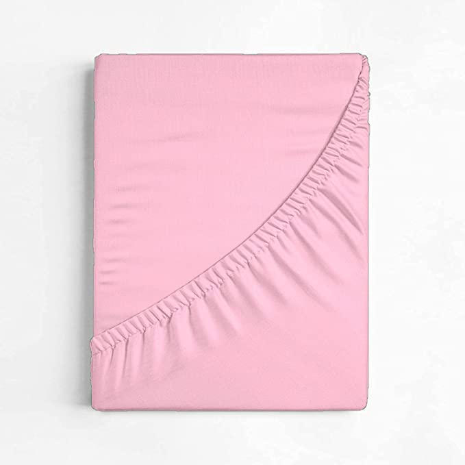British Home Bedding, Plain Polycotton Percale Fitted Bed Sheets - Image 3