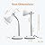 LEPOWER Metal Desk Lamp, Adjustable Goose Neck Table Lamp, Eye-Caring Study Desk Lamps for Bedroom, Study Room and Office (White)