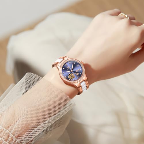 Image of OLEVS Womens Watches Automatic Luxury Dress Ladies Watch Self Winding Female Wrist Watch
