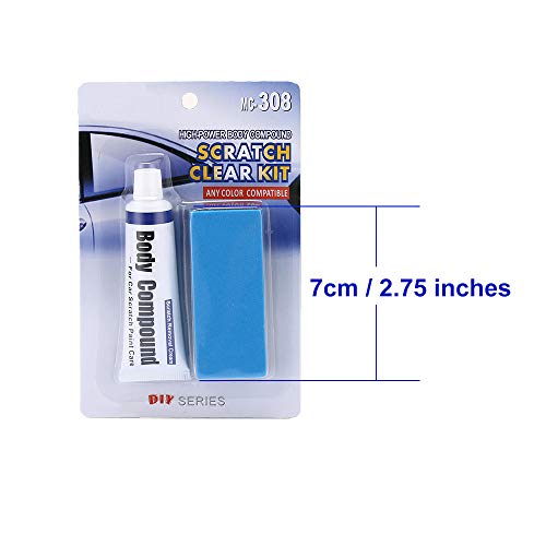 Car Scratch Repair Polishing Wax Kit Sponge Body Compound Cream Wax Car Body Compound Scratch Remover Vehicle Paint Scratch Repair Auto Paint Scratch Remover Kit Car Scratch Repair (Universal) #TOP6