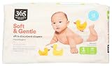 365 by Whole Foods Market, Soft & Gentle Size 1 Diapers with Wetness Indicator, Ultra-Absorbent, Hypo-Allergenic, Ultra-Absorbent, 40 Count