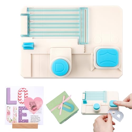 BAOFALI Mini Alphabet Punch Board for DIY Craft Cards Scrapbooking Party DecorFinished Letter&Number&Punctuation Measures 1 1/2 x 2 1/2 Signs Cards Creating Letters Numbers