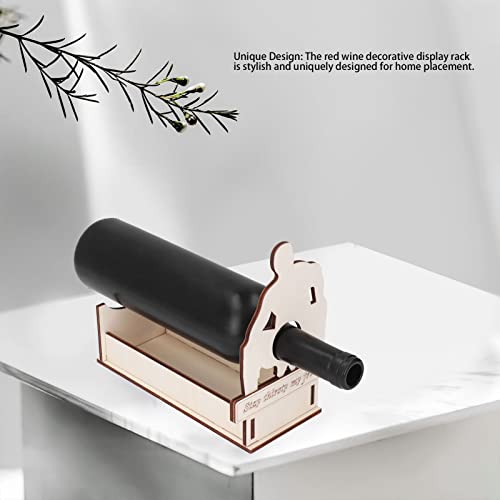 Soporte para botellas de vino rojo de madera fácil de armar miniatura 4