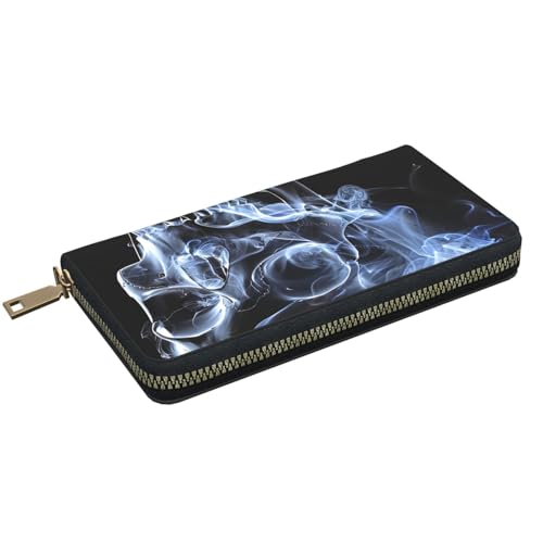 Skull Printed Long Wallet for Women Men Cute Coin Purse with Card Holder2