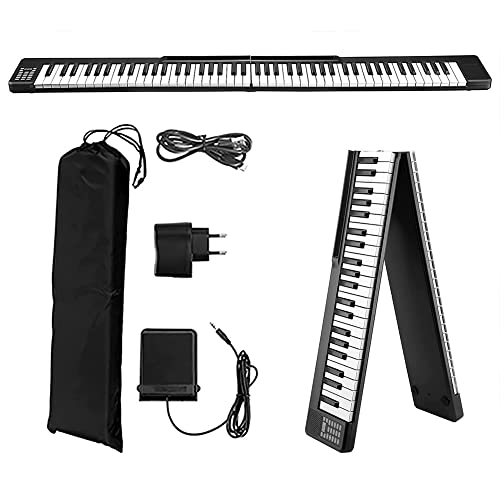 KEMNGO Piano épissable for débutant à 88 Touches avec Touches sensibles au Toucher, Piano numérique Pliable for Enfants, Piano électrique Portable Bluetooth avec Sac de Transport (Color : Black) - Les Beatles, Paul McCartney, John Lennon, RIngo Starr, George Harrison KEMNGO Piano épissable for débutant à 88 Touches avec Touches sensibles au Toucher, Piano numérique Pliable for Enfants, Piano électrique Portable Bluetooth avec Sac de Transport (Color : Black)