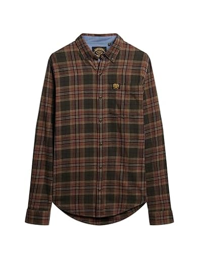 Superdry Shirt L/S Cotton Lumberjack Shirt Drayton Check Olive S Hombre | Ya disponible en tu tienda friki favorita! En mundofriki.es!