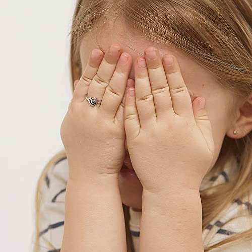 925 Sterling Silver Polished Heart Ring For Toddlers and Young Girls & Pre-Teens Sizes 2-5 Heart Shaped Jewelry for Little Girls - Children's Hypoallergenic Rings2
