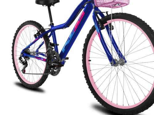Bicicleta Aro 26 KOG 18v Disco Freeride Full X25 Tipo Viking,Preto com Rosa Azul