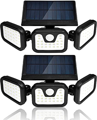 2 PACK Zuoan Led Solar Strahler Solarlampen FüR AußEn Mit Bewegungsmelder Led Solarleuchten FüR Ip65 Led Strahler AußEn 360° Drehbare 70 Led Solar Au Cover