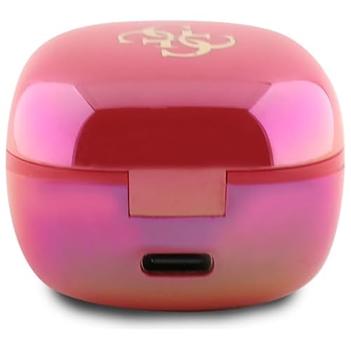 CG Mobile Guess Écouteurs Bluetooth TWS + Station d'accueil Iridescent 4G Imprimé Logo Fuchsia