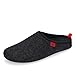 Produktbild Andres Machado - Dynamic - Unisex-Hausschuh aus Naturwolle und Feinfilz mit anatomischer Sohle - Made in Spain -.EU 37 bis 47, Schwarz, 46 EU