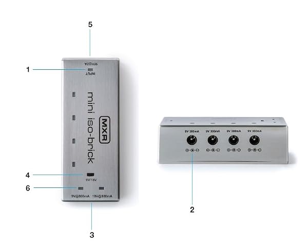 MXR M239 Mini Iso-Brick 9v,18v Effects Pedal Power Supply with Tonebird Bundle Including Dunlop ECB004 18-volt Adapter, Groovetech Guitar and Bass Multi-Tool by Tonebird - Used condition - Image 7