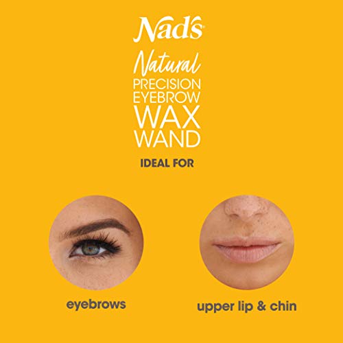 Nad's Kit de cera modeladora de sobrancelha – Natural para todos os tipos de pele – Remoção de pelo