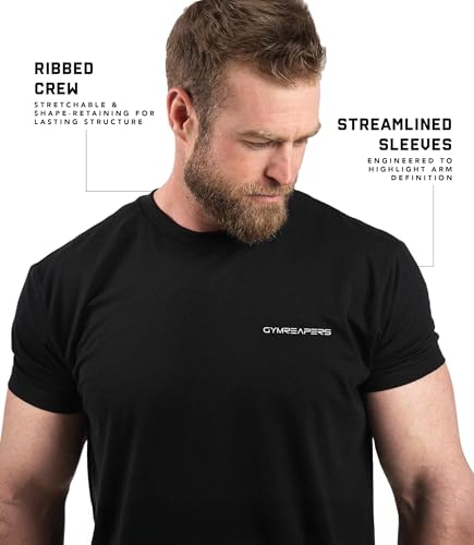 Gymreapers Skull Moisture Wicking T-Shirts for Men - Short Sleeve Workout Gym Shirts - Running Athletic Tees & Dry Fit Tshirt4