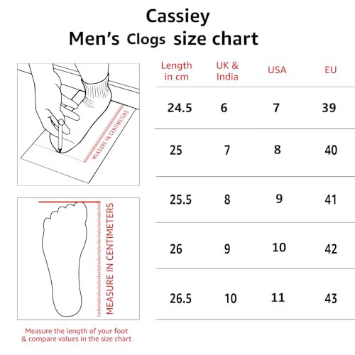 Image of CASSIEY Men's Lightweight Classic Clogs || Sandals with Adjustable Back Strap for Men