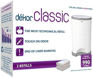 Dekor Classic Diaper Pail Refills | 2 Count | Most Economical Refill System
