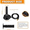 Ebike Full Twist Throttle, 3 Pin Surron Style Ebike Throttle Kit 12V-72V, Waterproof Quick Twist Throttle for Macfox X1 HappyRun Freego Heybike Electric Bike Dirt Bike Scooter