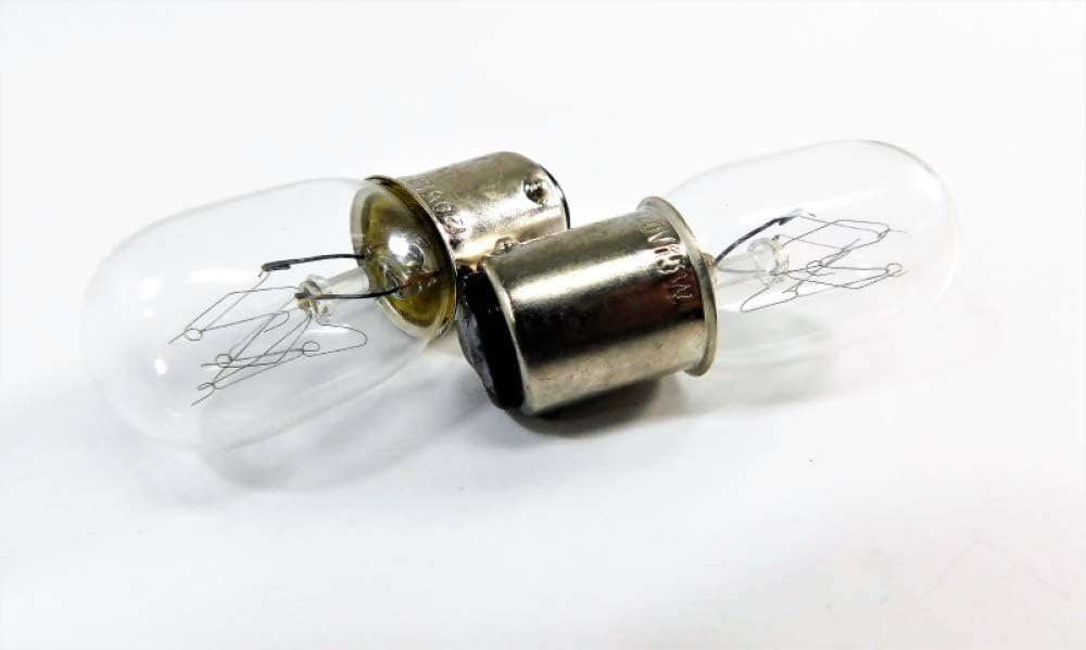ID: 4PCW. 2 New Generic Clear Push-in Sewing Machine Light Bulbs, 120 Volts, 15 Watts, Compatible with, not Manufactured by Babylock, Bernina/Bernette, Brother, Consew, Elna. Will fit Models Below: