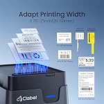 CLABEL 221D Label Maker Machine with Tape, 2 Inch Thermal Label Printer, Desktop Bluetooth Sticker Maker Machine Barcode Labeler Compatible with Phone & PC for Small Business Retail Office