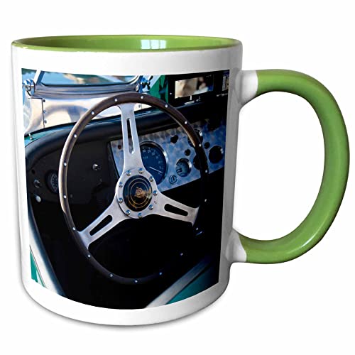 3dRose Spain, Avila, classic car 1950s 15oz Two-Tone Green Mug