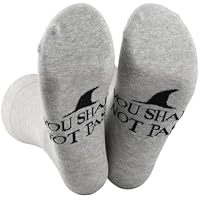 PXTIDY Calcetines novedosos con texto en inglés "You Shall Not