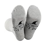 PXTIDY Calcetines novedosos con texto en inglés "You Shall Not Pass", regalo para entusiastas del cine, Negro, Fits Shoe Size 4-15