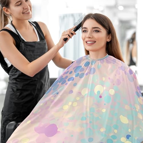 Capa profesional impermeable para cortar cabello Circle Abstract con cierre ajustable de broche para peluquería y estilismo miniatura 7