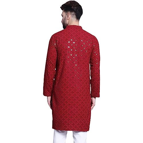 Image of SOJANYA (Since 1958 Timeless Charm: Pure Cotton Sequence Kurta for Special Occasions