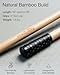 Yoga Stick - 5ft Bamboo Stretching Stick for Mobility with 20+ Video Tutorials - Posture Corrector, Stiffness Relief - Dowel Rod for Physical Therapy, Exercise Stick for Stretching with Non-Slip Grips
