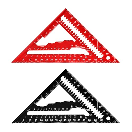 Regla triangular de aluminio para evitar errores de corte con ajuste de angulo de 0 a 90 grados 6