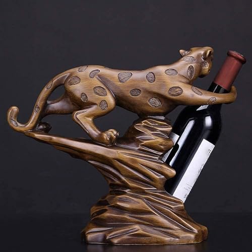 Soporte para botellas de vino con diseño de leopardo 36x14x31 cm miniatura 3