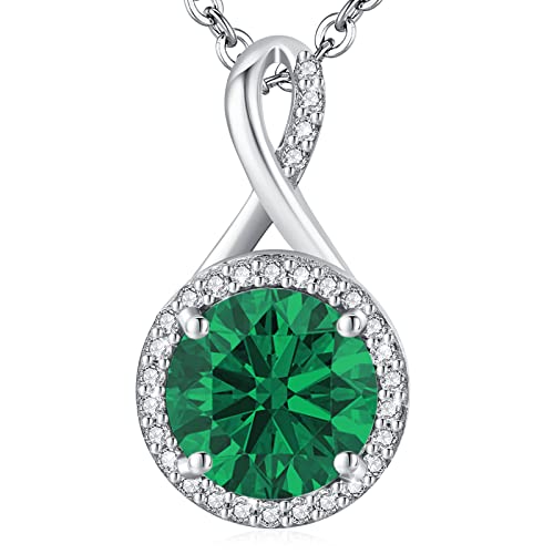 Lavumo Sterling Silver Necklaces For Women Rose Gold Silver Cubic Zirconia Pendant Necklace Jewelry For Her Gifts For Woman Wife Girlfriend Mom On Birthday Anniversary Christmas Valentines Day #TOP15