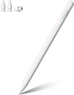 iPad Pencil Find My Support, Pencil for Apple with Easy Shortcuts Compatible with 2018-2025 Apple iPad A16/10/9/8 & Air 13/11 & Pro 12.9/13/11 & Mini 7/6/5, Tilt Sensitivity& Palm Rejection