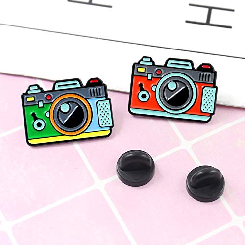 Flairs New York Premium Handmade Enamel Lapel Pin Brooch Badge (Red Lomo Camera, 1 Pin)