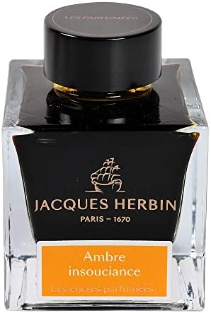 Jacques Herbin - Ref 13109JT - Ink for Fountain Pens & Rollerball Pens - Gris de Houle / Swell Grey - 50ml Bottle - Jacques Herbin Prestige Collection - Black-Coloured Ink