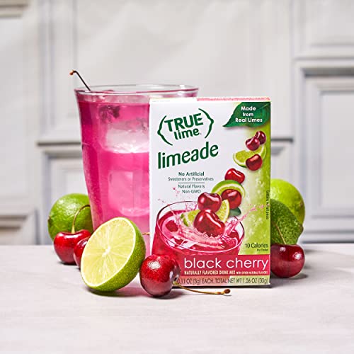 TRUE LIME Black Cherry Limeade Drink Mix (10 Count 1 pack) Made