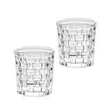 LARYVIN Clear Tiki Glasses Tumblers. Drinking Water Glass Cups Set of 2. Whiskey Tumblers 10 oz. Suitable for Juice, Beer, Cocktails, Dessert & More.