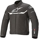 Alpinestars T-SP S-Chaqueta Impermeable, Color Negro y Blanco Ropa de Motocicleta, Medium para Hombre