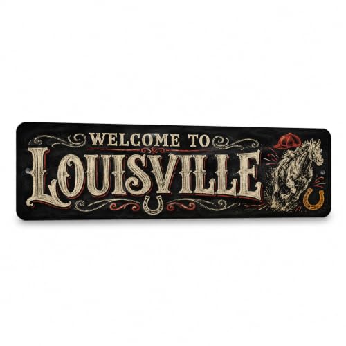 Vintage "Welcome to Louisville" Chalkboard Metal Sign