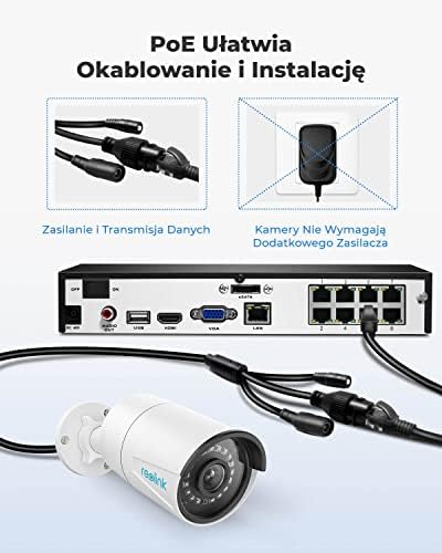 Reolink 4MP HD PoE Zestaw kamer do monitoringu CCTV 4X 1440P Kamera zewnętrzna IP odporna na warunki pogodowe, 8CH 2TB HDD NVR do ciągłego nagrywania 24/7, RLK8-410B4-4MP
