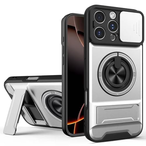 PONRFEKT �P�[�X �Ή� Realme P3 Lite/Realme 14x 5G �ϏՌ��n�C�u���b�h�J�o�[ ���̓}�O�l�b�g�����O�z���_�[ �X���C�h���J�����ی� �X�^���h�@�\�t��-�V���o�[