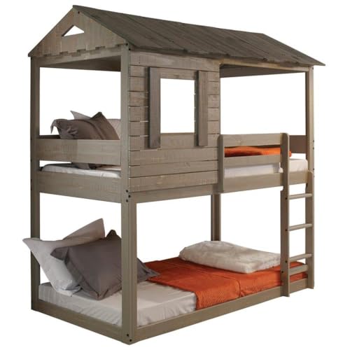 BOWERY HILL Twin Over Twin Bunk Bed