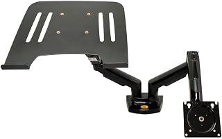 Kit Suporte Articulado Monitor e Notebook Pistão F160 NB + Bandeja Apoio NBH-1