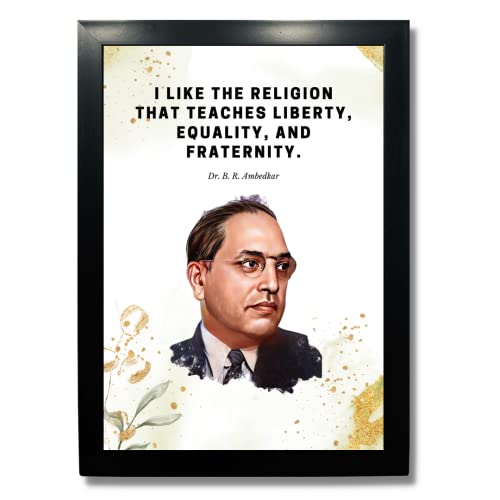 Kagaz Kala - Baba B R Ambedkar Wall Photo Frames for Living Room Study Room - Ambedkar Motivational Quotes - 14x10 Inches, Multicolor (I like religion) (B0C37JX93Z) Amazon Price History, Amazon Price Tracker