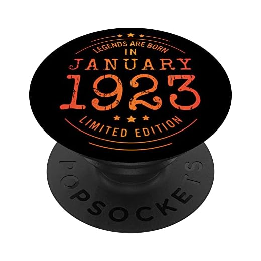 Cumpleaños Enero 1923 Edición Limitada Regalo January 1923 PopSockets PopGrip Intercambiable
