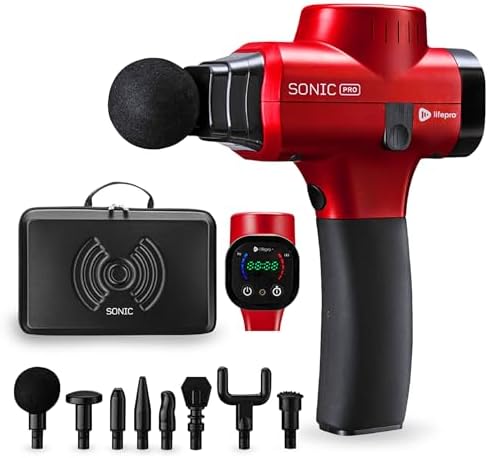 LifePro SonicPro Massage Gun Percussion Muscle Massager with Heat...