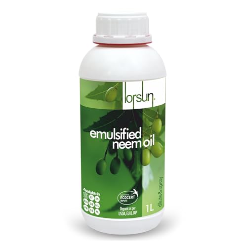 Lorsun Aceite de Neem Emulsionado | Fórmula Hidrosoluble - Diluir y Aplicar (1000 ml)