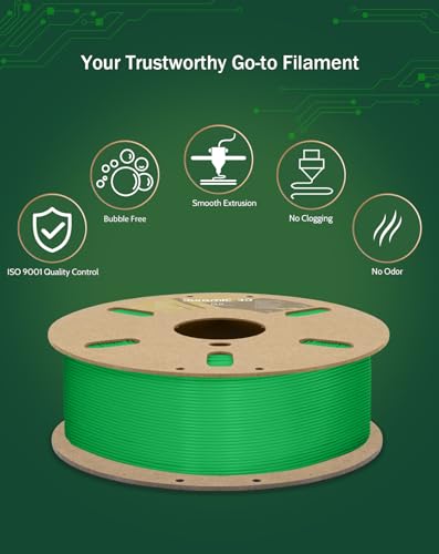 Image of DURAMIC 3D PLA Filament Basic for 3D Printer Neatly Wound Easy Printing | 3D Printing Filament 1.75mm, Dimensional Accuracy + /- 0.02 mm, Fit Most FDM 3D Printers 1KG PLA Green