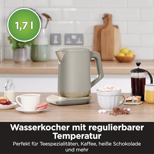 Ninja Perfect Temperature Wasserkocher, 1,7 L, Edelstahl, Schnellkochfunktion, 6 Temperaturstufen, Stonegold – Ansicht 2
