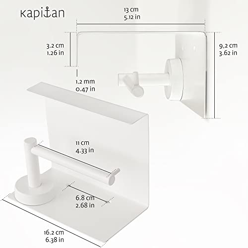 Porta carta igienica Kapitan con ripiano - porta